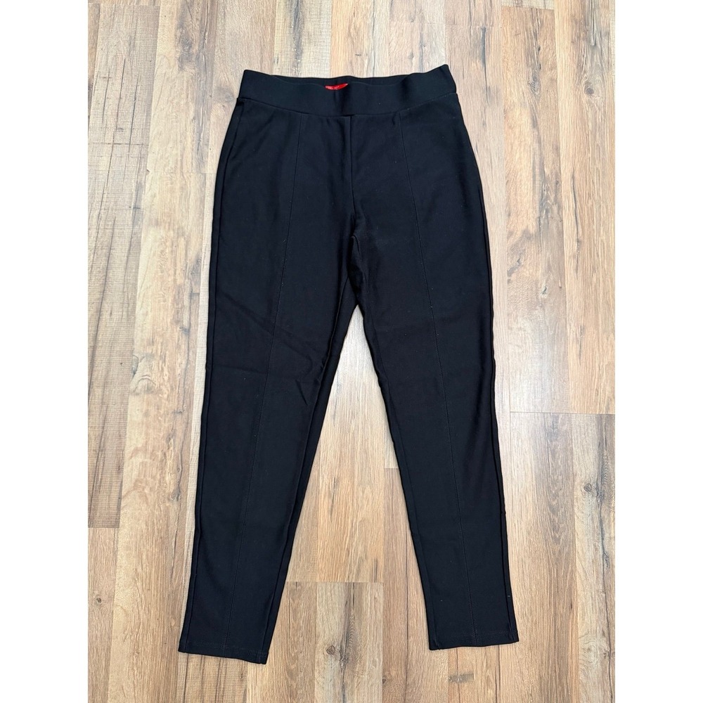 MAZE Collection Women's Black Pull On Pants Size M Slim Straight Leg - Picture 2 of 7